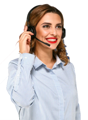 Woman on headset